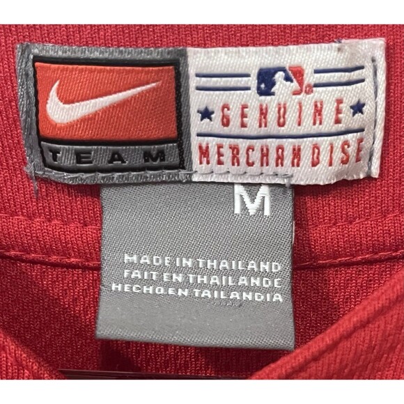 VTG Nike Boston Red Sox Matsuzaka #18 Button Up Baseball Jersey Childs M Red - Picture 4 of 8